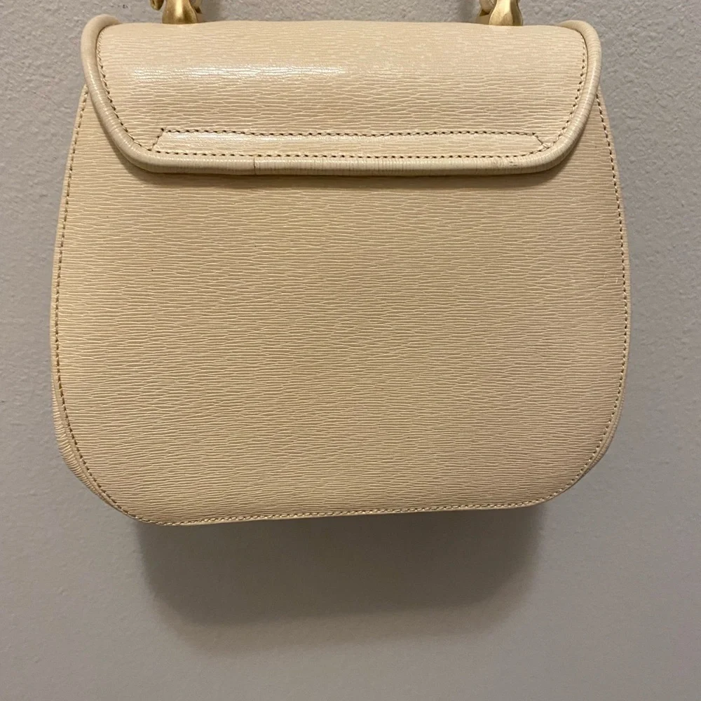 Barry Kieselstein-Cord  cream colored leather shoulder bag signature Alligator - Picture 8 of 16